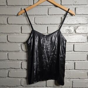 The Range Lucid Black Satin Bra Top Braided Straps Camisole TH0V04LQ‎ New $175